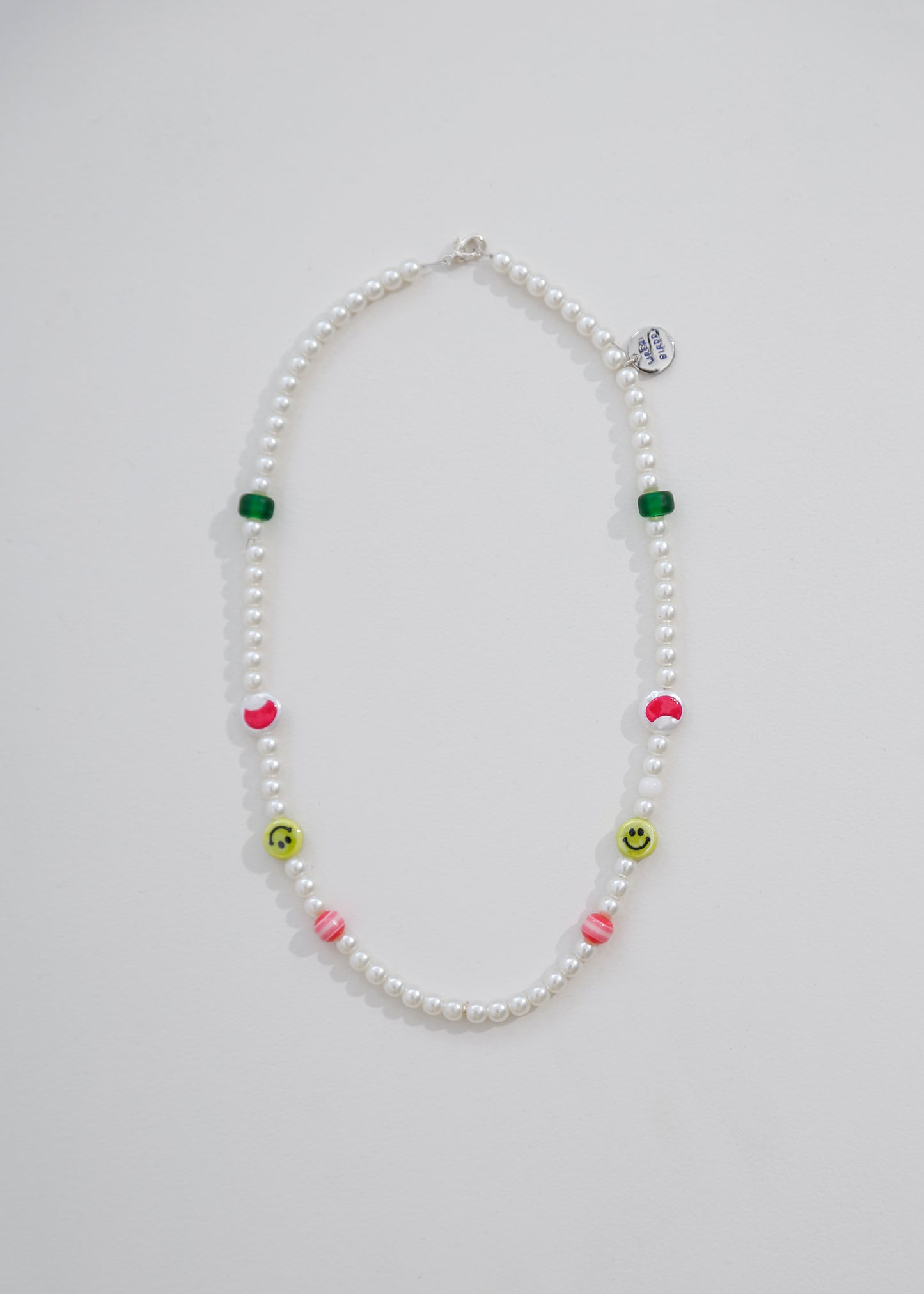 Smiley Pink Green Necklace