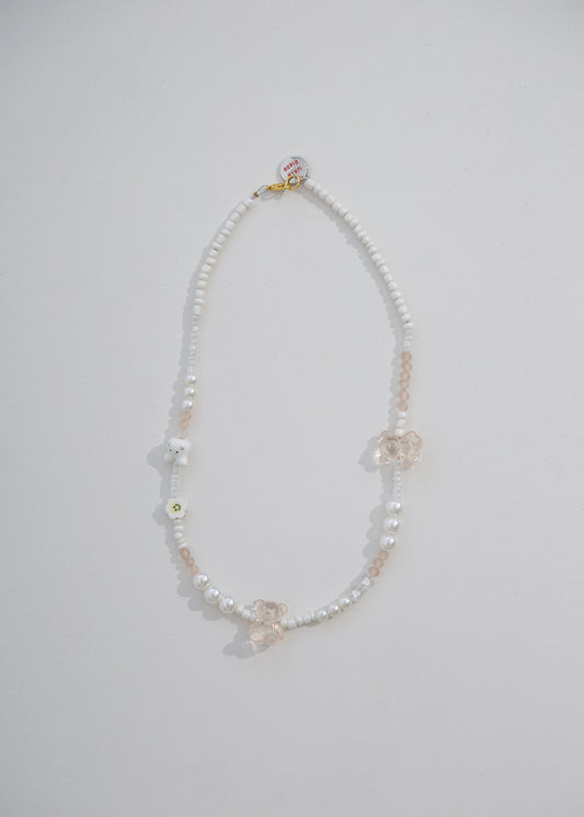 Teddy Pearl Flower Necklace