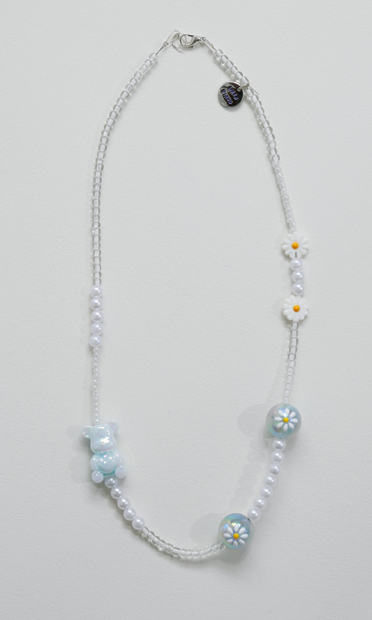 Blue Daisy Necklace